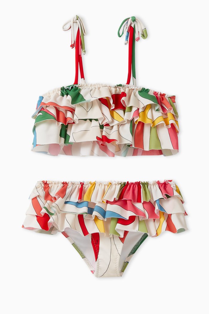 

Ruffled Two-piece Bikini Set, Multicolour
