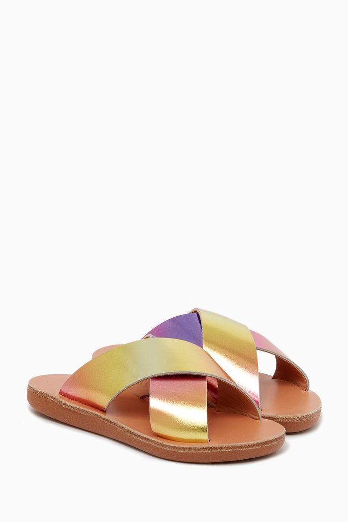 

Little Thais Soft Sandals in Leather, Gold