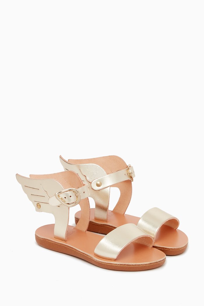 

Little Ikaria Soft Sandals in Leather, Silver