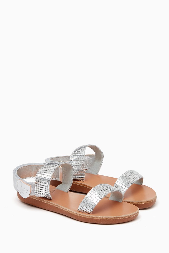 

Little Agatha Soft Sandals in Leather, Silver