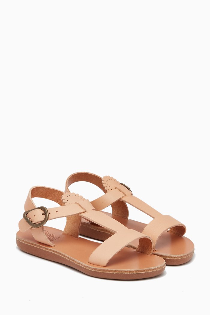 

Little Amber Soft Sandals in Leather, Brown