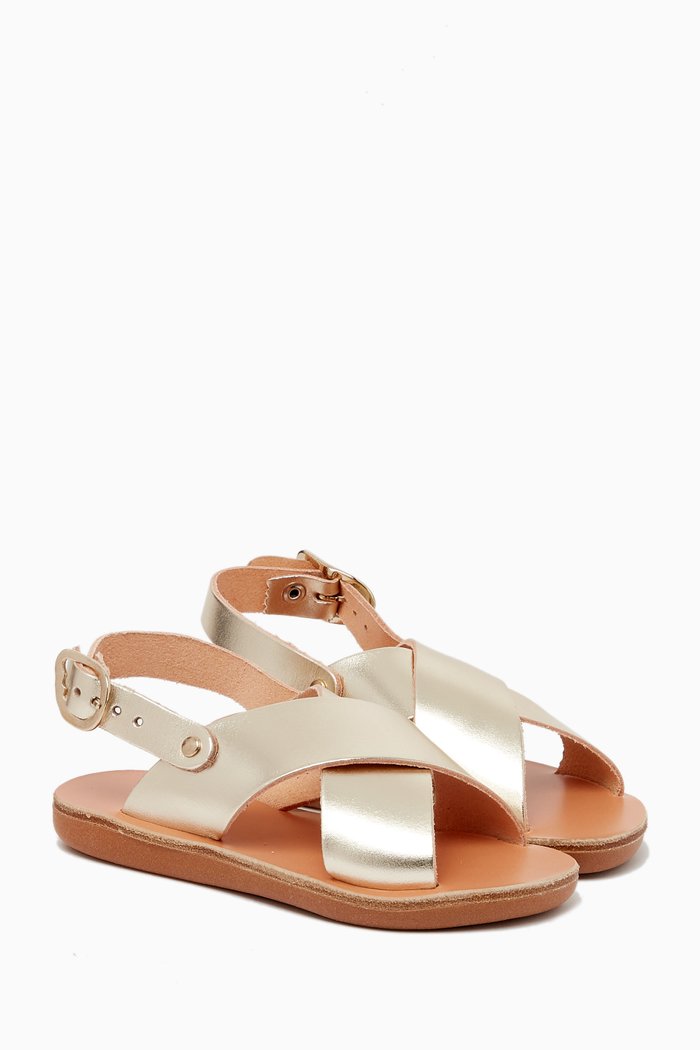 

Little Maria Soft Sandals in Leather, Silver