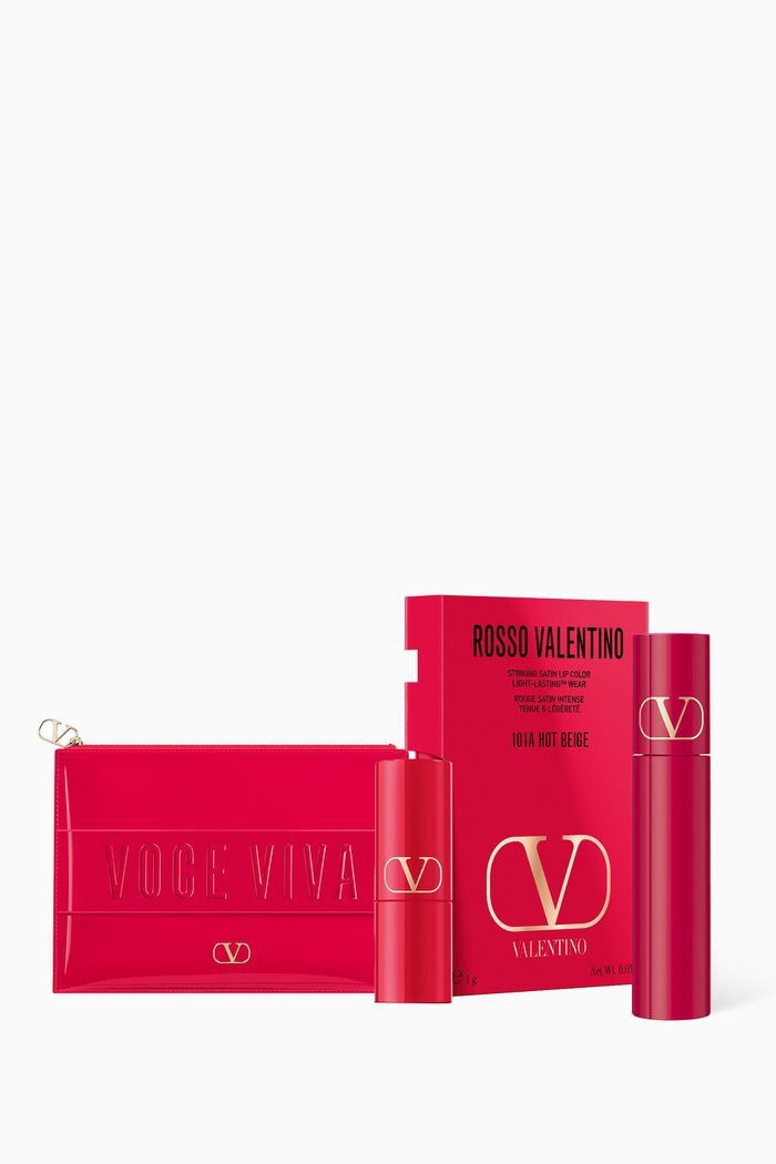 

Pouch with Mini Mascara & Mini Lipstick, Multicolour