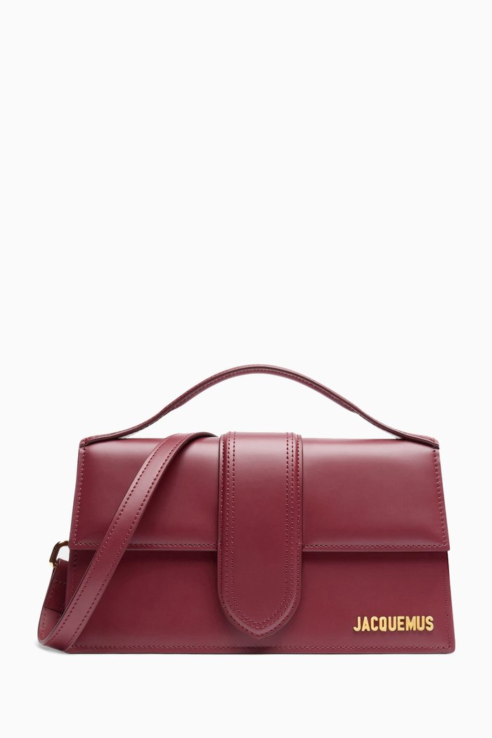 

Le Grand Bambino Shoulder Bag in Leather, Burgundy
