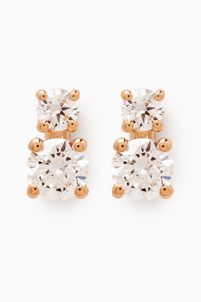 

Diamond Mini Cluster Earrings in 18kt Gold, White