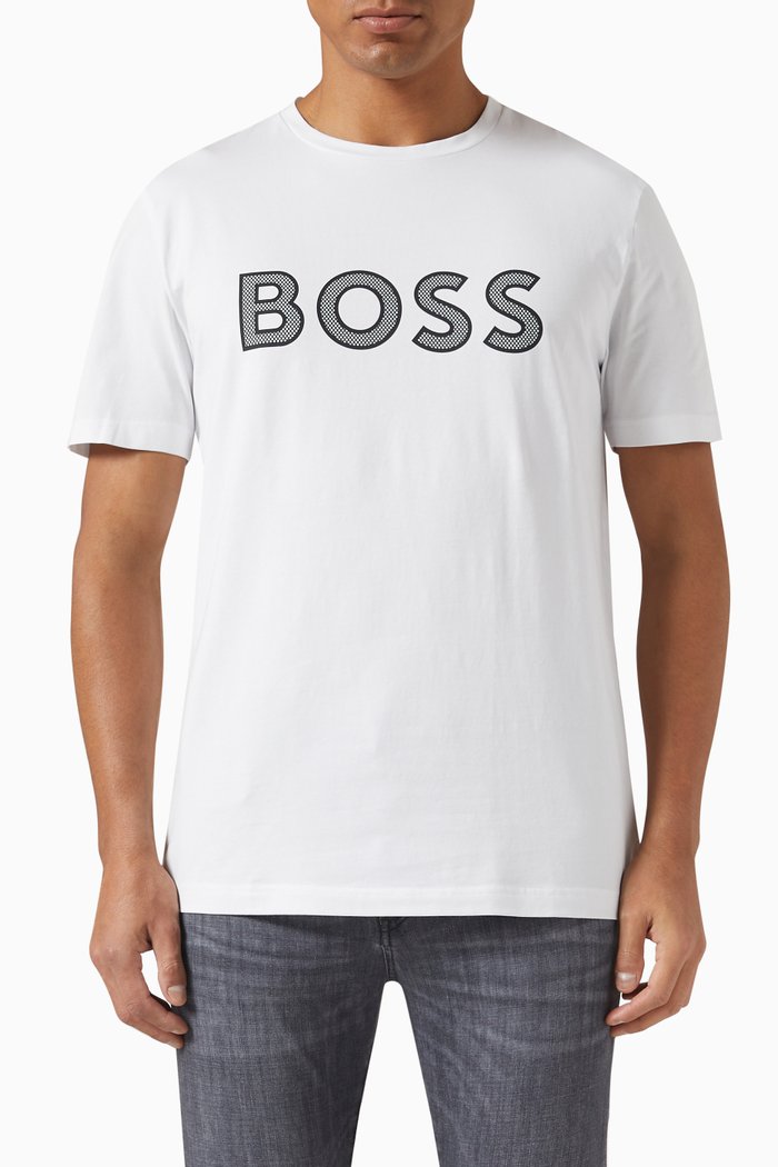 

Logo T-shirt in Cotton Jersey, Set of 2, White