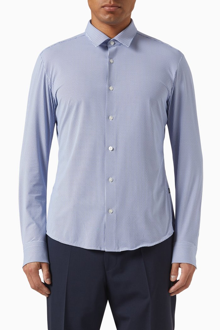 

Roan Shirt in Performance-stretch Jersey, Blue
