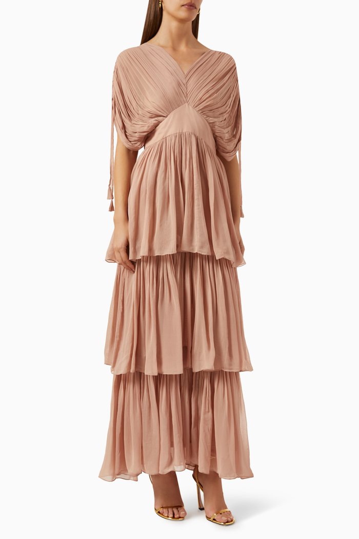 

Bloom Maxi Dress in Georgette, Pink