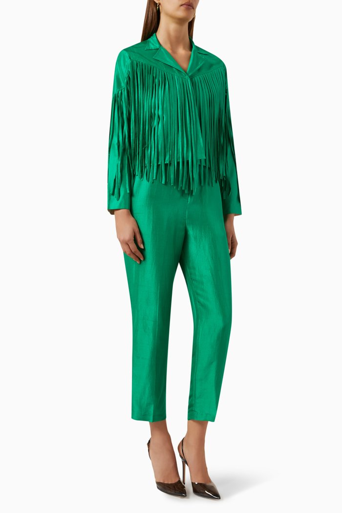 

Aster Set in Silk, Green