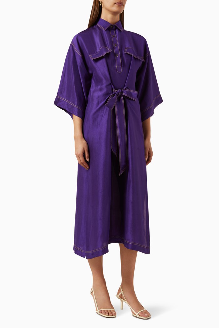 

Alesso Dress in Silk, Purple