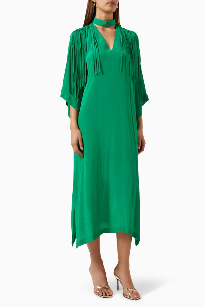 

Gazelle Dress in Crepe, Green
