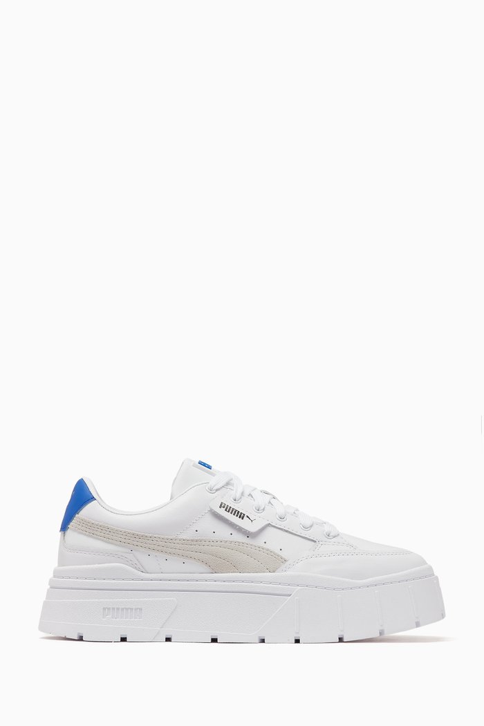 

Mayze Stack Sneakers in Leather, White