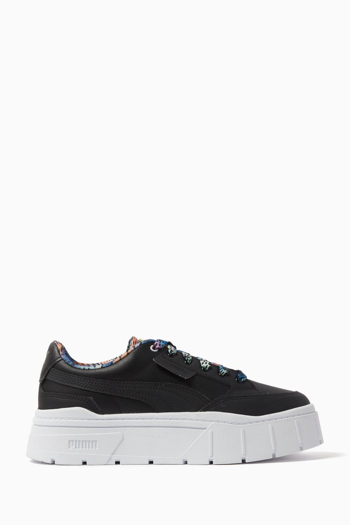 

Mayze Stack Feelin Xtra Sneakers in Leather, Black