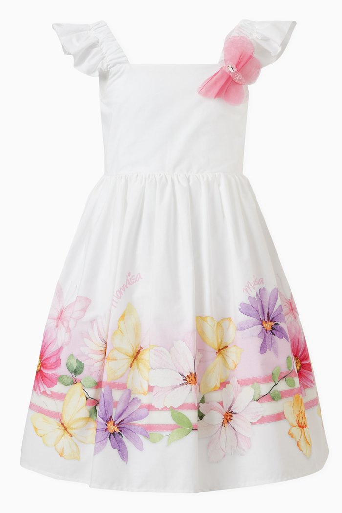 

Floral Dress in Cotton Poplin, Multicolour
