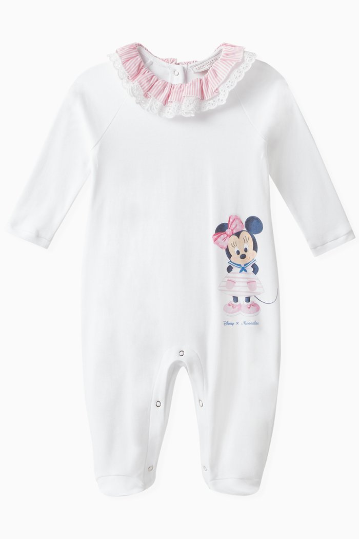

x Disney Minnie Playsuit in Cotton Interlock, White