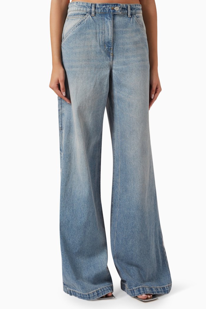 

Wide-leg Jeans in Denim, Blue