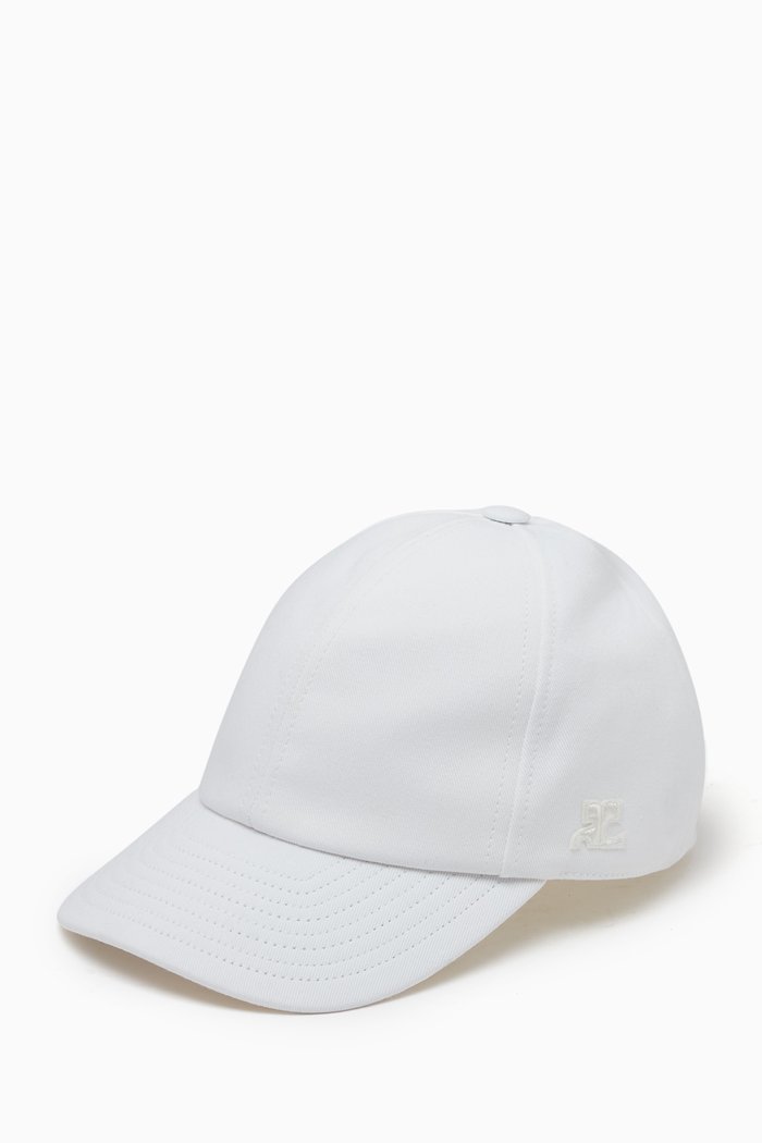 

Signature Baseball Hat in Cotton, White