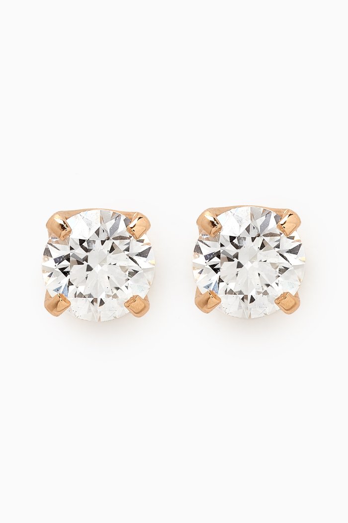 

Round Diamond Stud Earrings in 18kt Gold, White
