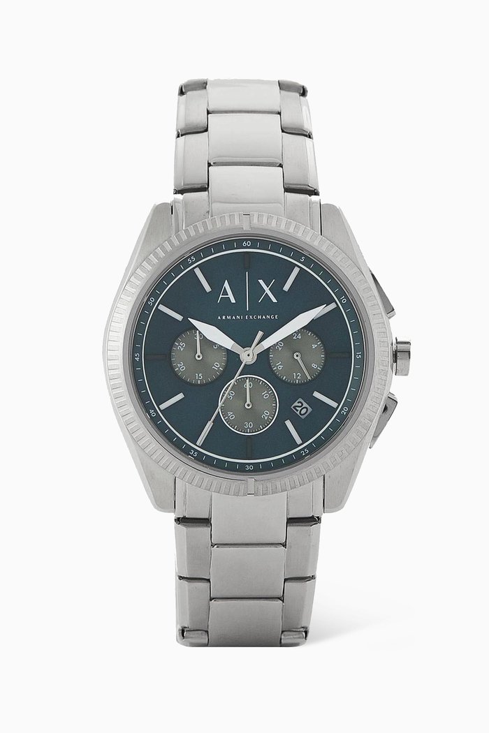 Giacomo Chrono Watch, 42mm, Silver