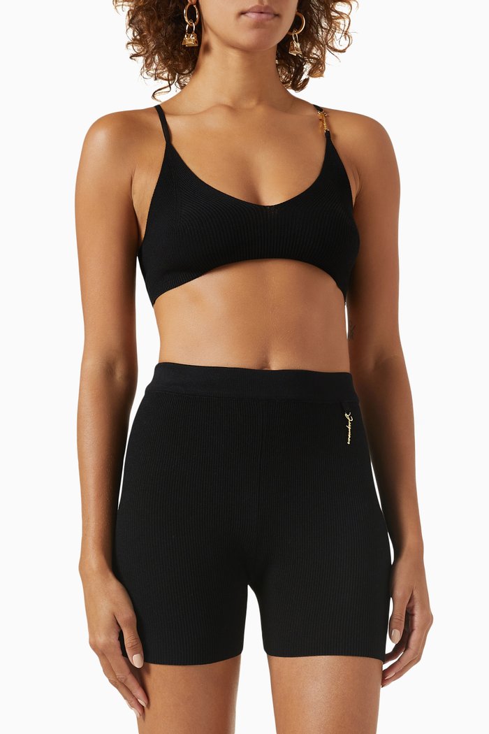 

Le Bandeau Pralu Top in Viscose-knit, Black