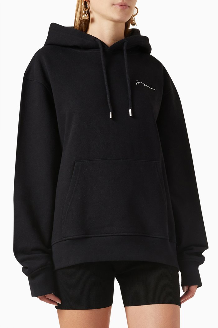 

Le Sweatshirt Brode in Organic Cotton, Black