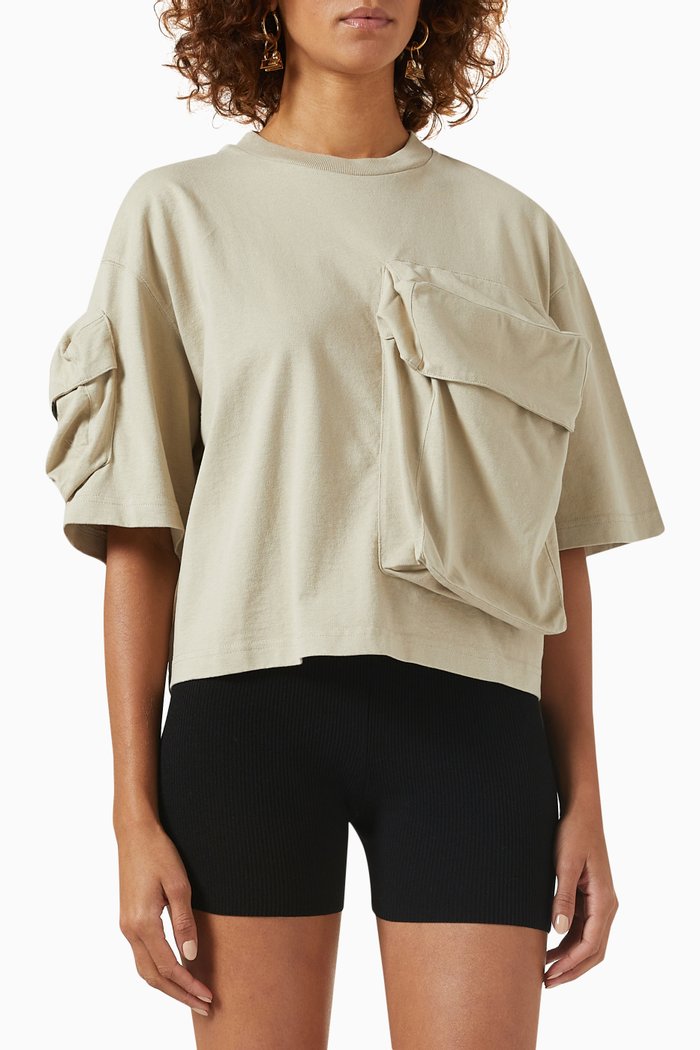 

Le t-shirt Bolso court Cropped Cargo T-shirt, Green