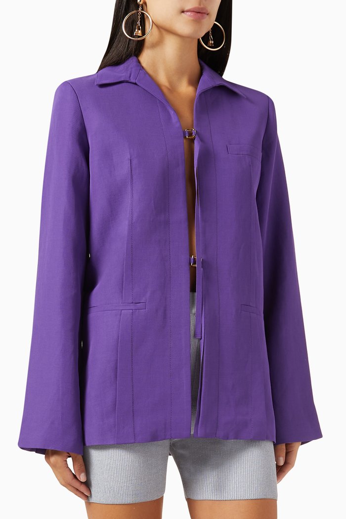 

La Veste Amaro Jacket in Viscose-blend, Purple