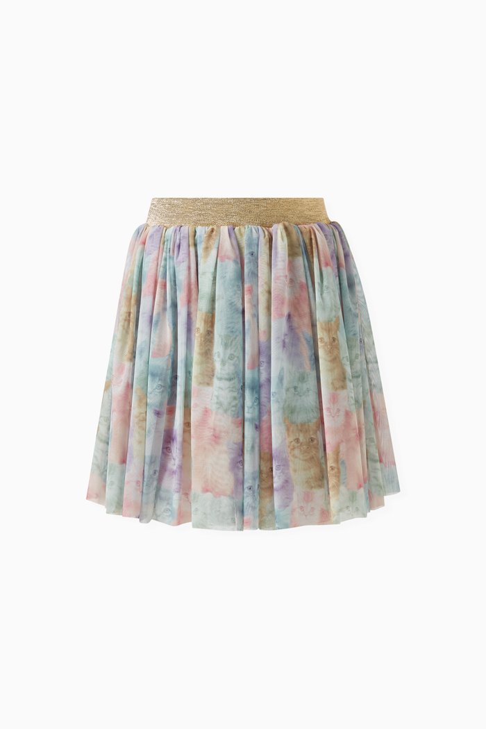 

Cat-print Juno Skirt, Multicolour