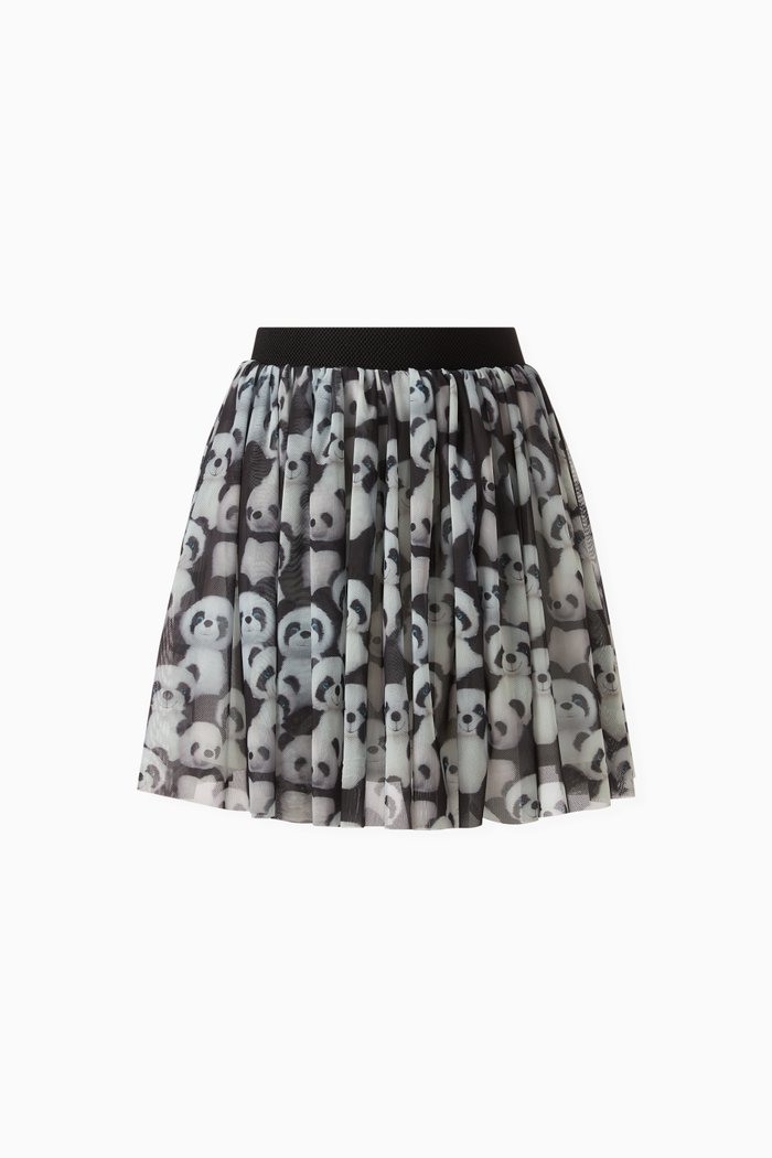 

Panda-print Juno Skirt, Black