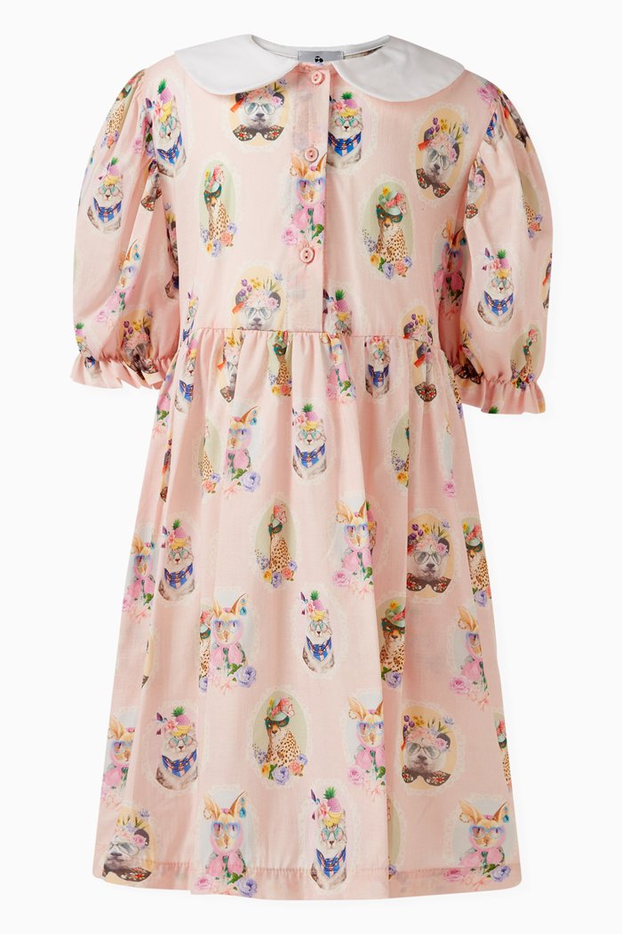 

Animal-print Dress, Pink