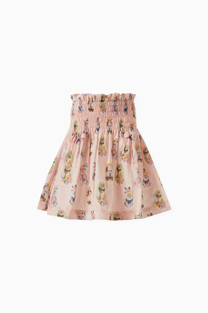 

Animal-printed Skirt, Pink