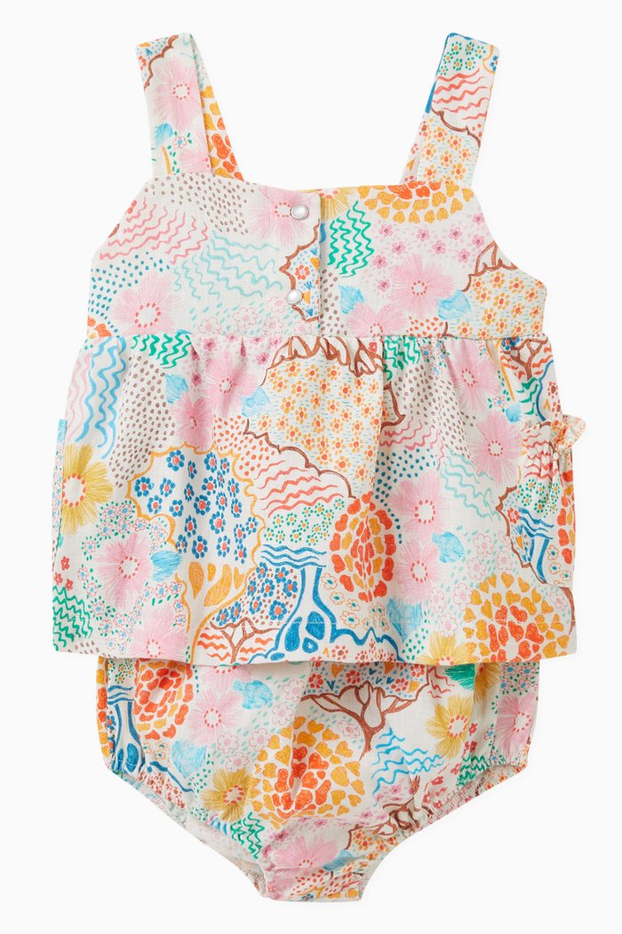 

Forest-printed Dress Set, Multicolour