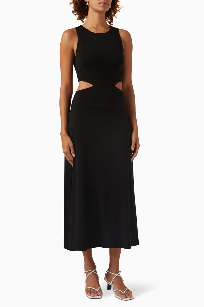 

Argo Cut-out Dress in Stretch Tencel, Black
