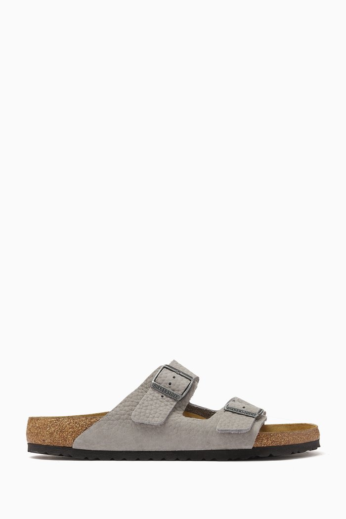 

Arizona Sandals in Nubuck Leather, Grey
