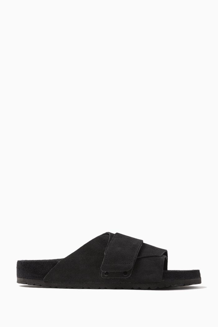Kyoto Sandals in Suede, Black