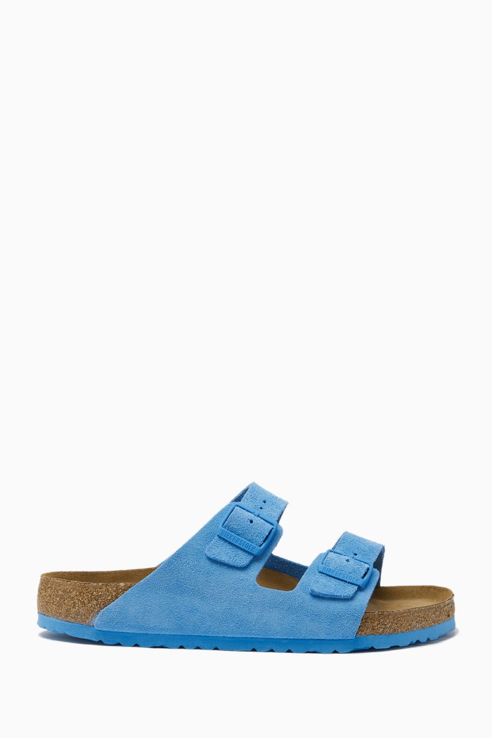 Arizona Sandals in Suede, Blue