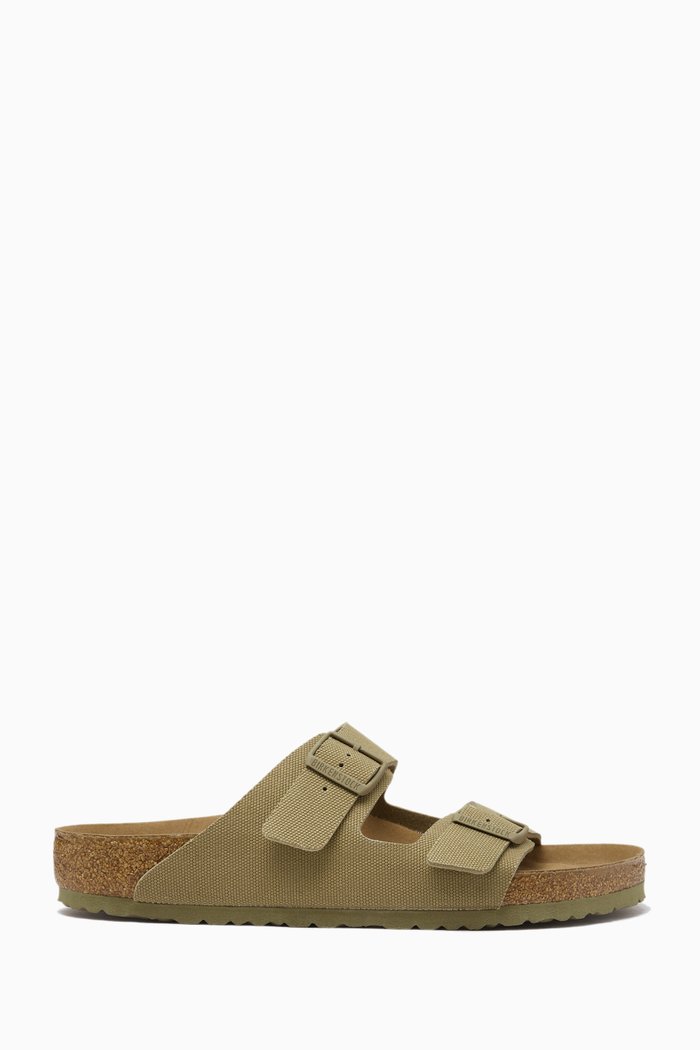 

Arizona Rivet Logo Sandals in Canvas, Neutral