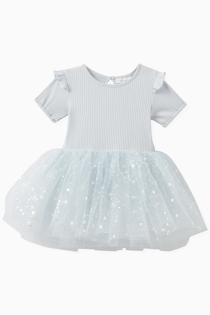 

Frilled Stars Dress Set, Blue