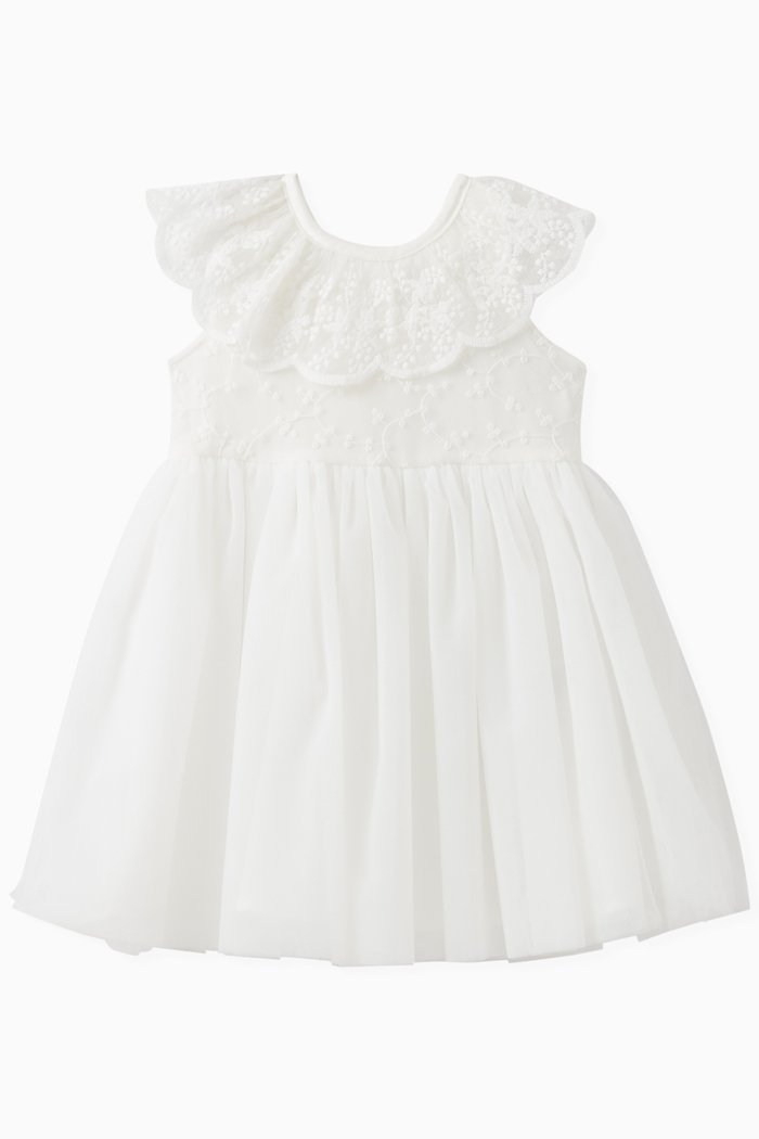 

Lace Bib Dress, Neutral