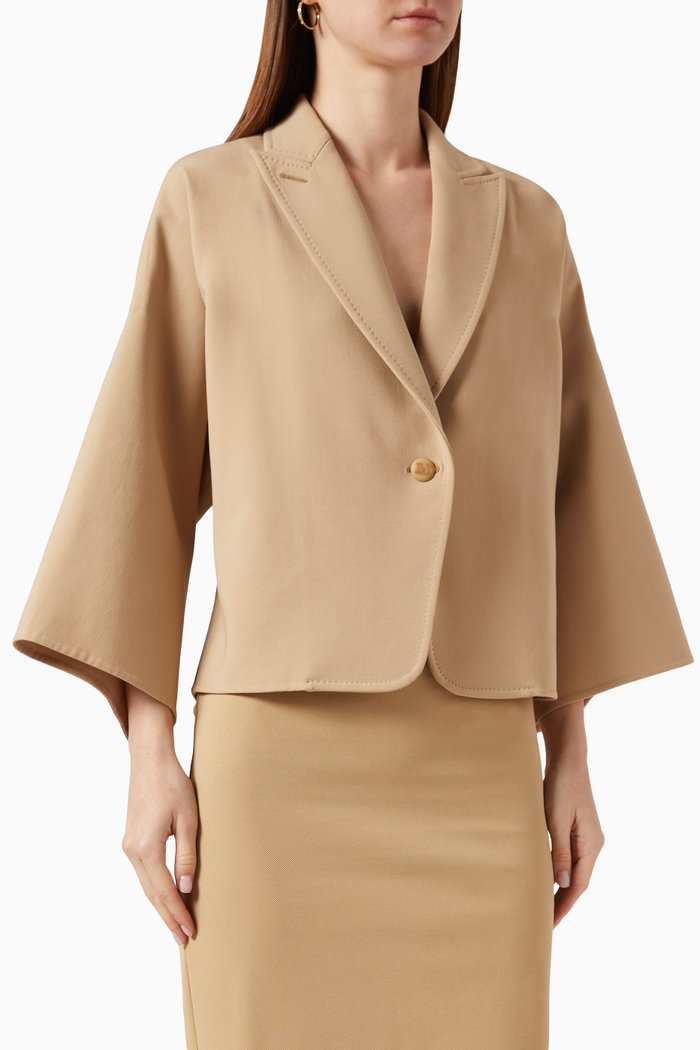

Torino Jacket in Stretch Wool-crêpe, Neutral