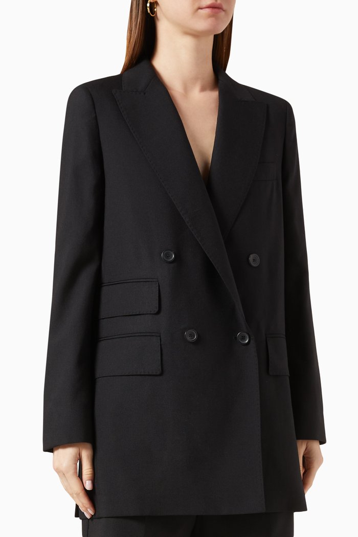 

Luglio Straight Cut Jacket in Wool Blend, Black