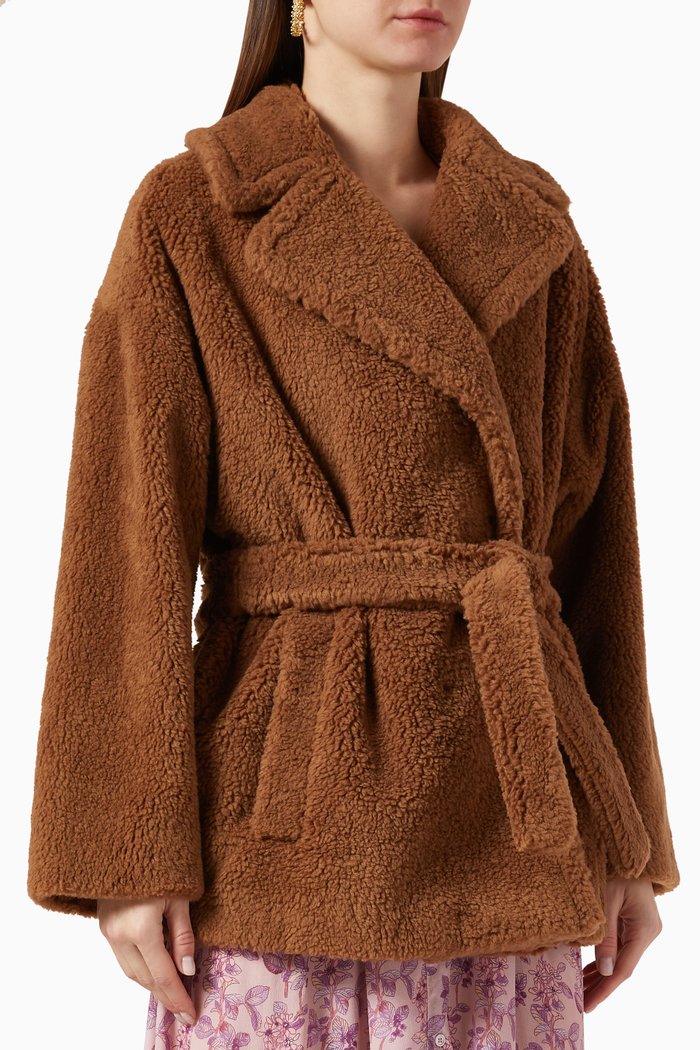 

Ramino Teddy Coat in Wool-blend, Orange
