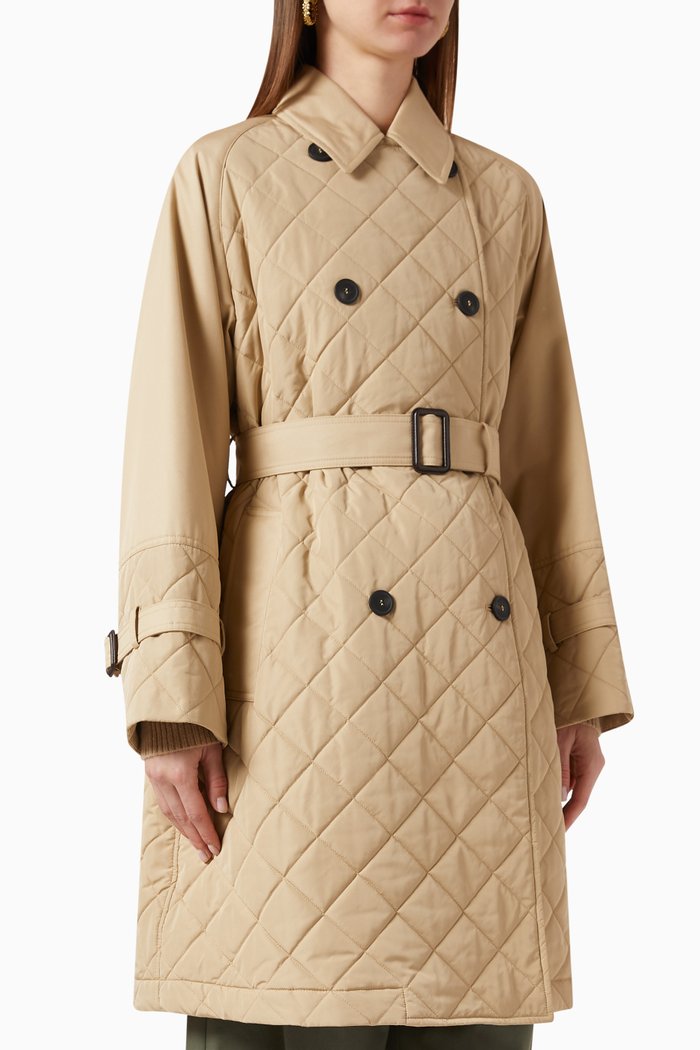

Ragione Quilted Trench Coat, Neutral