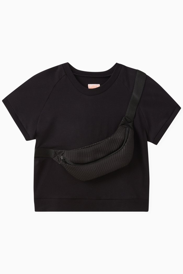

Ray T-shirt in Organic Cotton Stretch, Black