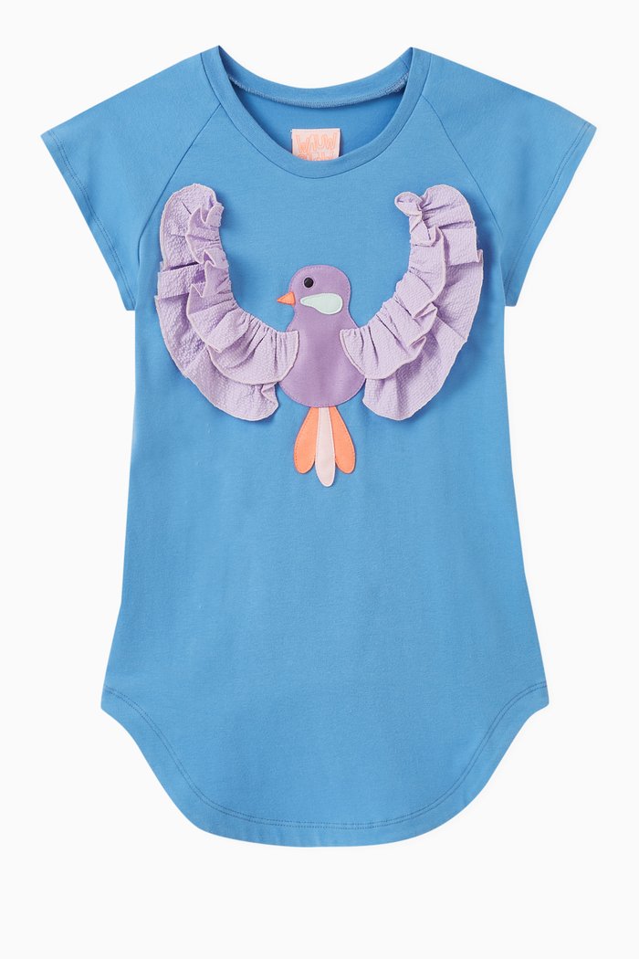 

Nova Birdsong Dress in Cotton, Blue