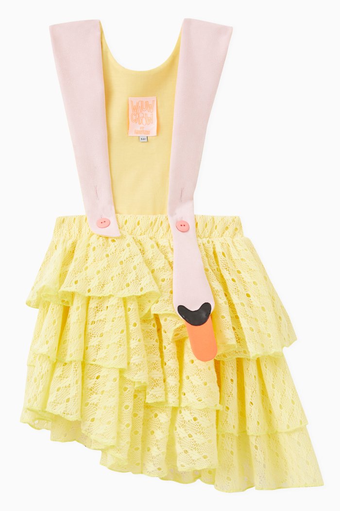 

Fairytale Swan Dress in Polyester-blend, Yellow