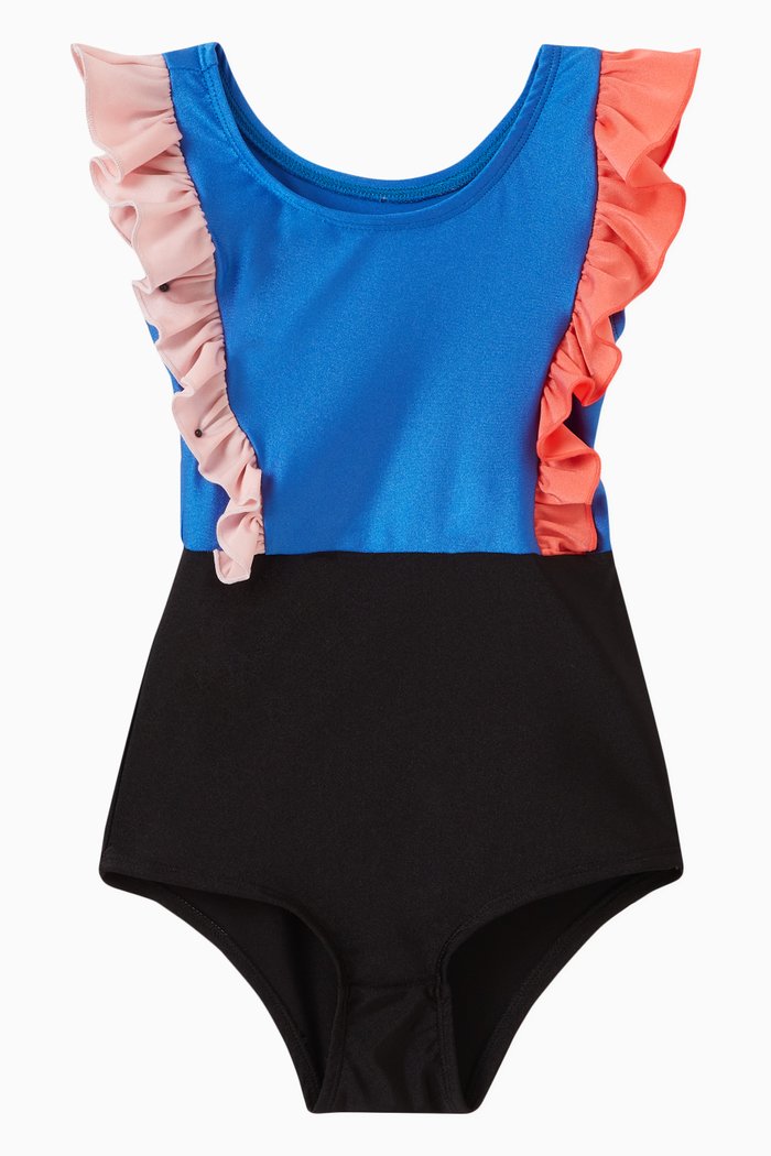 Harper One-piece Swimsuit in Polyamide Blend, Blue