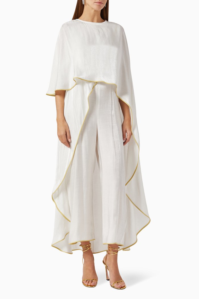 

Cape Jumpsuit, White