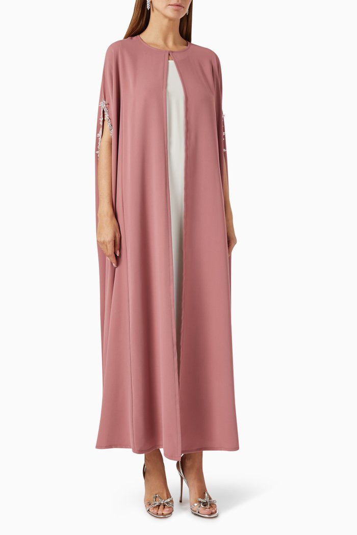 

Embellished Cape Dress, Pink