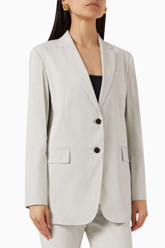 

Relaxed Blazer in Good Linen, Neutral